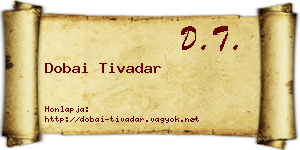 Dobai Tivadar névjegykártya